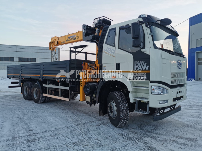 Купить КМУ FAW 3252 (6*6, двускат, Евро-5) + SOOSAN SCS736LII верх.упр. + борт сталь 8,0м. АМ в компании Русбизнесавто - изображение 1