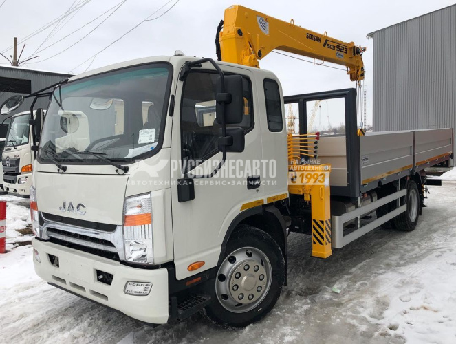 Купить КМУ JAC N120 (Евро-5) + SOOSAN SCS523 нижн.упр., борт алюм. 6,2*2,55*0,6м. + доп.опоры в компании Русбизнесавто - изображение 1