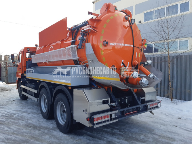 Купить ТКМ-620 (илосос КАМАЗ-65115, 10+1,5 м3, насос JUROP PVT-400 2600м3/час, сист. гидроразмыва) в компании Русбизнесавто - изображение 9