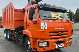 КМУ Ломовоз КАМАЗ-65115-3094-48 манипулятор VM10M74 б/у (2024 г., 32 773 км., 28 м.ч.)(8925)