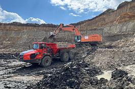 Самосвал с шарнирно-сочлененной рамой LGMG AT40 (скальный кузов)