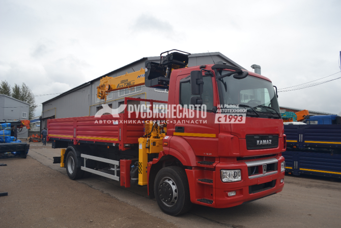 Купить КМУ КАМАЗ 5325-1001-69 (Евро-5) + SOOSAN SCS746L верх. упр. + борт сталь 6.2м. в компании Русбизнесавто - изображение 1