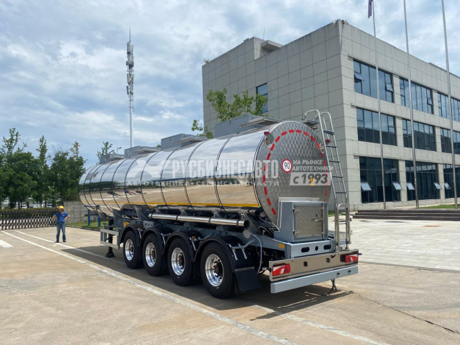 Купить ППЦ-27 BULL  (пищевая, 27 м3, нерж/нерж, 4 отс., система мойки, 4 оси SAF, WABCO) в компании Русбизнесавто - изображение 1