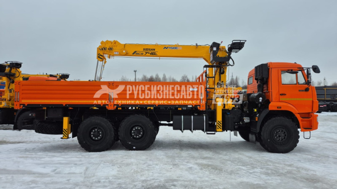 Купить КМУ КАМАЗ 43118-73094-50 (Евро-5) + SOOSAN SCS746L верх.упр.+борт сталь 6.2м. (без спалки) в компании Русбизнесавто - изображение 0