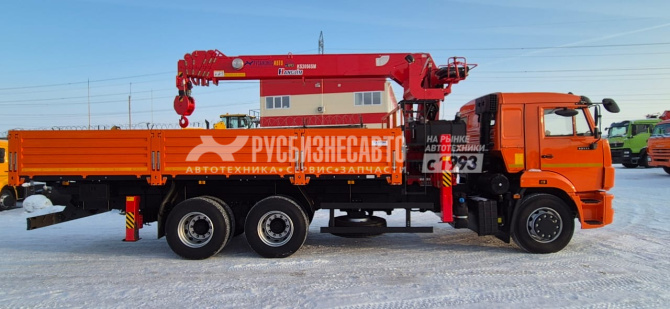 Купить КМУ КАМАЗ 65115-3094-48 (Евро-5) + HANGLIM KS2056SM верх.упр. + борт сталь 6,6м. в компании Русбизнесавто - изображение 1