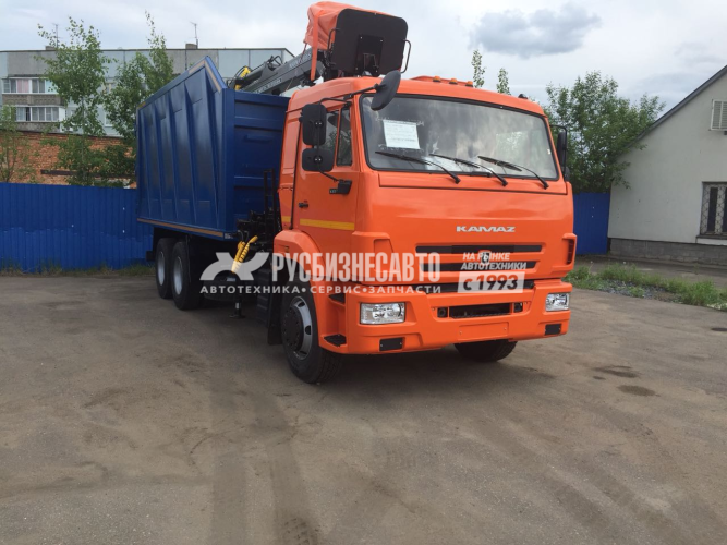 Купить КМУ Ломовоз КамАЗ-65115-3094-50 (Евро-5), кузов 30 куб., Майман-110S,захват ГЛ-6 в компании Русбизнесавто - изображение 1