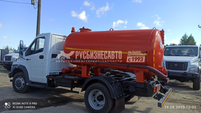 Купить МВ-4 вакуумная машина АЦВ-4-ГАЗ C41R13, объем 4,3м3, насос КО-505 (по птс 2790E-18)  в компании Русбизнесавто - изображение 2