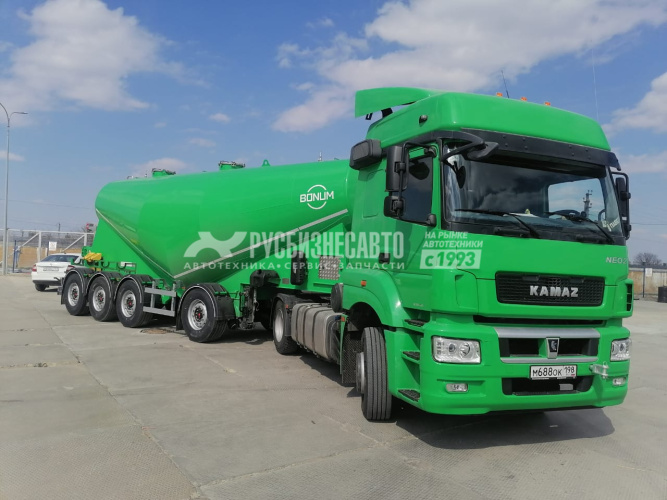 Купить ППЦ материаловоз (цемент, мука, комбикорм) BONUM 914231 (31 м3,компрессор эл. 10,2 м3/мин, 4 оси HJ) в компании Русбизнесавто - изображение 2