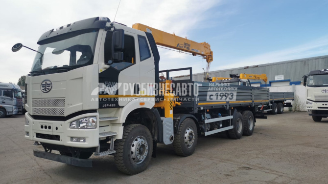 Купить КМУ FAW 3310 (8*4, 420л.с., Евро-5) + SOOSAN SCS746L верх.упр. + борт сталь 8,0м. в компании Русбизнесавто - изображение 0