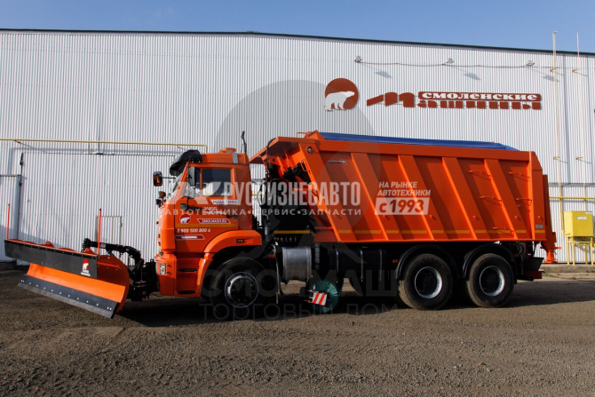 Купить 7881010 на самосвале Камаз-6520 (ПС-10,5+отвал-3,5+щетка) (КДМ) в компании Русбизнесавто - изображение 0