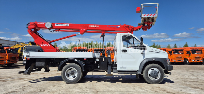 Купить АГП КЭМЗ ТА-22 на шасси ГАЗ-C41R13-106В (Евро-3, 4х2), однорядка, стрела вперед, поворотная люлька в компании Русбизнесавто - изображение 1