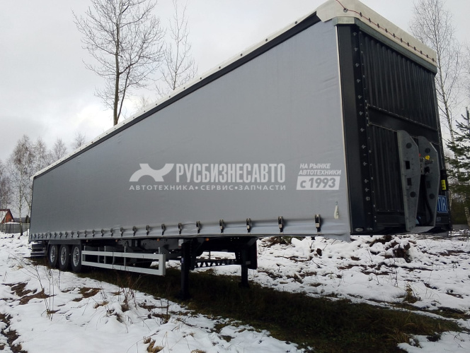 Купить TIRKON-3A, П/п шторный без борта, L= 16,5 м , 3 оси SAF, стаканы под коники в компании Русбизнесавто - изображение 1