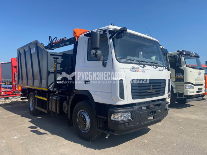 Купить КМУ Ломовоз МАЗ-534025-585-013 (Евро-5), кузов 20 куб., КМУ Р60М, захват ГЛ-5 в компании Русбизнесавто - изображение 0