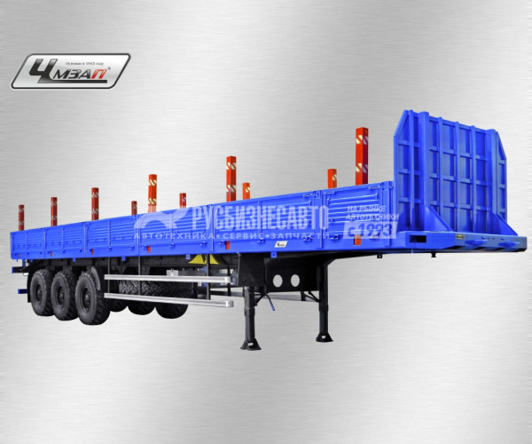 Купить ЧМЗАП-99064-020-К53 п/п бортовой с раздвиж. кониками, ССУ 1450-1550 мм, под тягач 6Х6 с КМУ в компании Русбизнесавто - изображение 1