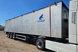ТОНАР SDP3-89 (95894) п/п 14,1м, сдвиж. пол, Al кузов, V-89м3, ССУ1150 б/у (2023 г. )(1791)