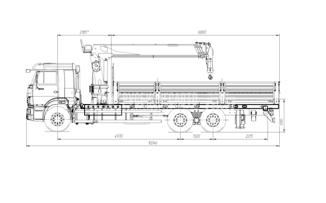 Купить КМУ КАМАЗ 65117-3010-48 (Евро-5) + HANGLIM KS2056SM верх.упр. + борт сталь 6,8м. в компании Русбизнесавто - изображение 1