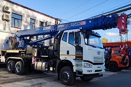 КС 55713-9К-4 автокран 25т. противовес 1,5 т. (шасси FAW-3250) колесная формула 6х6 ОВОИД