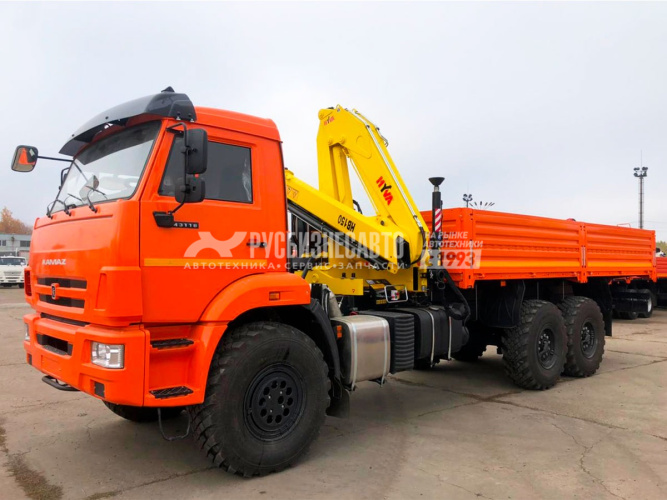 Купить КМУ КАМАЗ 43118-73094-50 (Евро-5) + Hyva HB150 E2 нижн.упр. + борт сталь 6,2м. АПС в компании Русбизнесавто - изображение 1