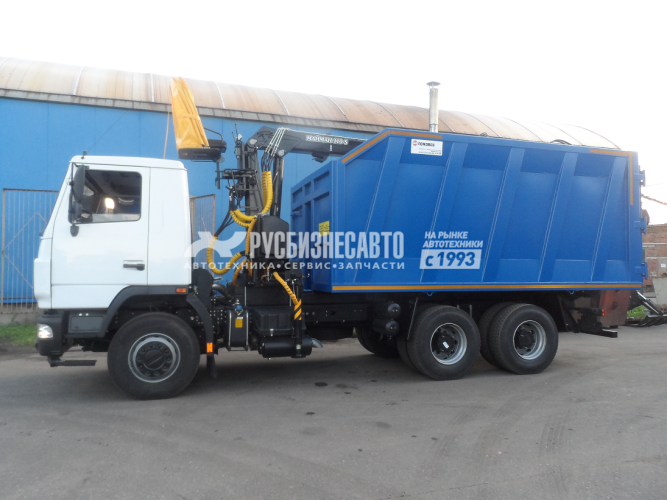 Купить КМУ Ломовоз МАЗ-631226-525-042 (Евро-5), кузов 28 куб., Майман-110S, захват ГЛ-6 в компании Русбизнесавто - изображение 1