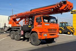 АГП КЛИНЦЫ АГП-45-5К (45м.) на шасси КАМАЗ-43118, однорядка, стрела вперед