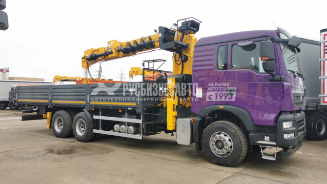 Купить КМУ HOWO T5G (6*4, 400л.с., Евро-5) + SOOSAN SCS866LS верх.упр. + серт.корзина +бур 400мм.+борт 8,0м в компании Русбизнесавто - изображение 0