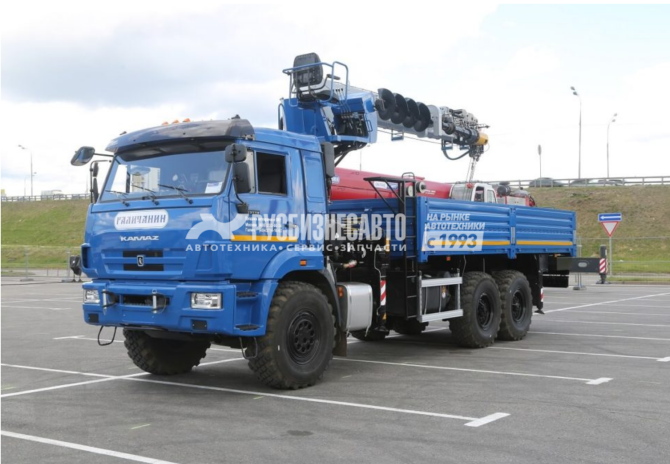 Купить КМУ КАМАЗ 43118-73094-50 (Евро-5) + КМУ Галич КМУ-150 + борт сталь 6,2м. + бур 450мм. (без спалки) в компании Русбизнесавто - изображение 1