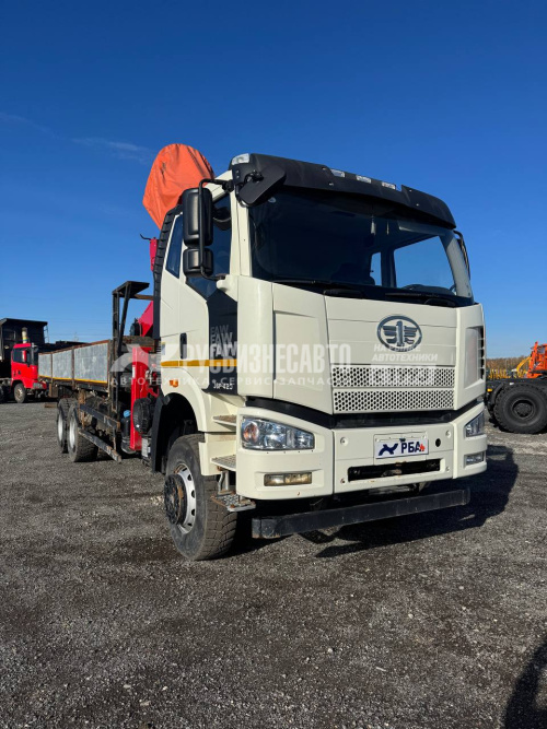 Купить КМУ FAW J6 (6x6) + HRS 216  б/у (2023 г.в. 38 141 км. 1140 м/ч)(6006) - Сбер комиссия в компании Русбизнесавто - изображение 0