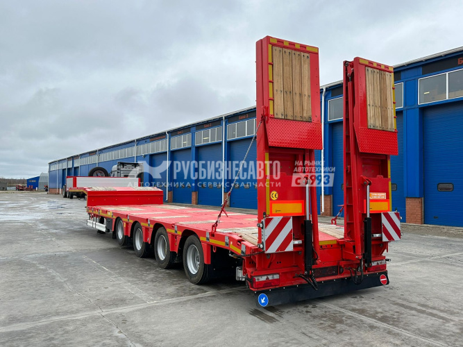 Купить Полуприцеп трал Kassbohrer LOWBED (ISO PAKCS), 4 оси раздвижной 9 градусов аппарели в компании Русбизнесавто - изображение 0