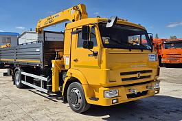КМУ КАМАЗ 4308-3084-69 (Евро-5) + SOOSAN SCS524 нижн. упр. + борт сталь 6,2м. + доп.опоры