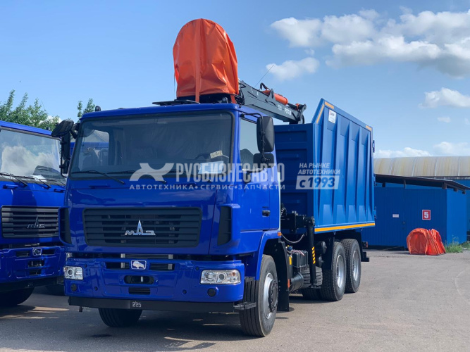 Купить КМУ Ломовоз МАЗ-631226-525-042 (Евро-5), кузов 28 куб., Р97М, захват ГЛ-6М в компании Русбизнесавто - изображение 1