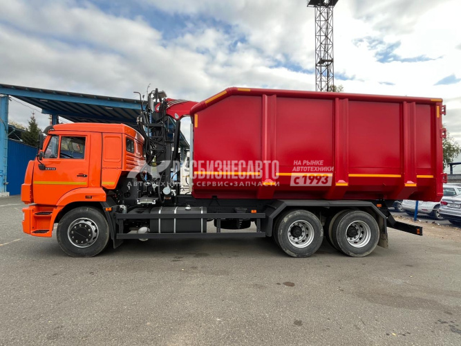 Купить КМУ Ломовоз КАМАЗ-65115-3094-48 (Евро-5), кузов 30 куб. ТК Лифт, Велмаш ВМ10-74М, захват RG-25 в компании Русбизнесавто - изображение 2