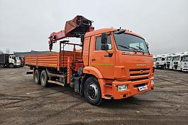 КМУ КАМАЗ 65115 (Евро-5) KANGLIM KS2057H верх.упр. борт 6,2м.б\у (2022 г.в. 45 472 км 3007мч)(0520)