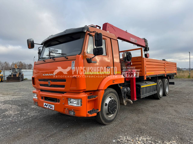 Купить КМУ КАМАЗ 65115 (Евро-5) + HRS 206 + борт сталь 6,8м б/у (2023 г.в. 2 444 км.)(0039) в компании Русбизнесавто - изображение 1