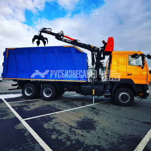 Купить КМУ Ломовоз МАЗ-631228-8575-012 (Евро-5), кузов 30 куб., КМУ Р97М, захват ГЛ-6М в компании Русбизнесавто - изображение 1