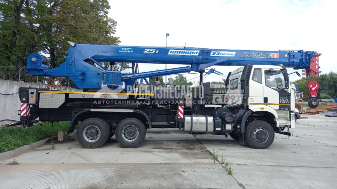 Купить КС 55713-9К-4В автокран 25т. противовес 1,5 т. (шасси FAW-3250) колесная формула 6х6 ОВОИД в компании Русбизнесавто - изображение 1