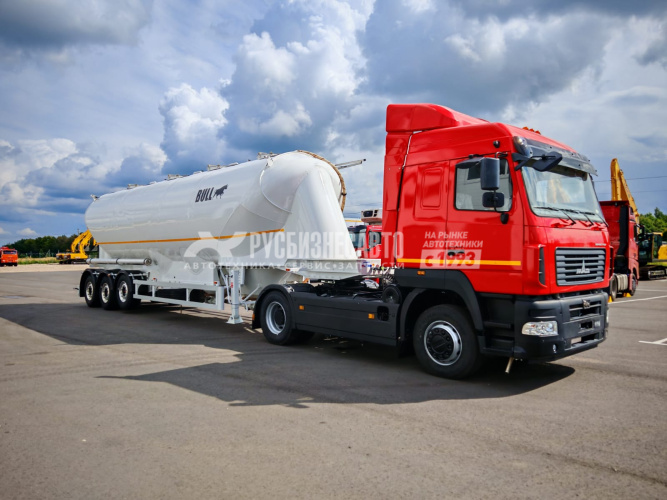 Купить ППЦ материаловоз (мука, комбикорм)  BULL (48 м3, 4 отс., алюминий, 3 оси SAF, WABCO, без компр.) в компании Русбизнесавто - изображение 2