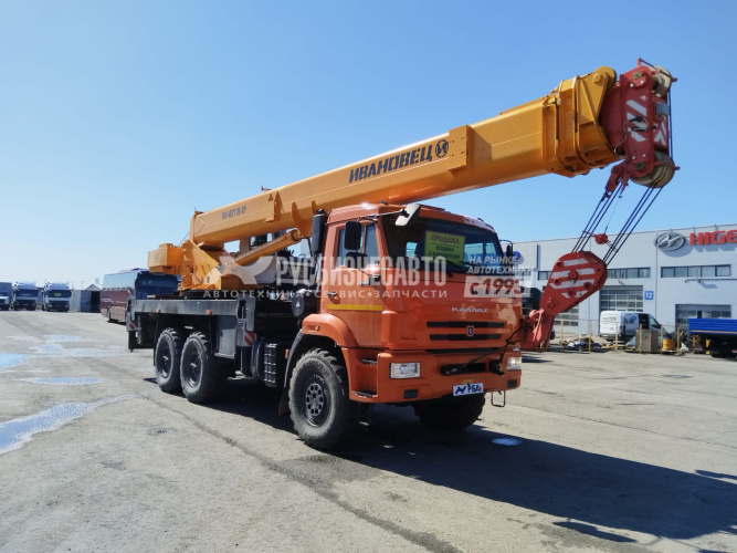 Купить Автокран Ивановец КС-45717К-3Р шасси КАМАЗ 43118 б/у (2023 г.в., 15 746 км., 950 м/ч)(0582) в компании Русбизнесавто - изображение 0