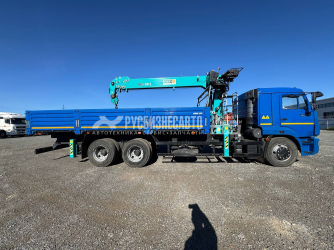 Купить КМУ КАМАЗ 65117 (Евро-5) + HLC-7016 + борт сталь 6,8м. б/у (2022 г.в. 2 781 км. 998 м/ч)(7590) в компании Русбизнесавто - изображение 2