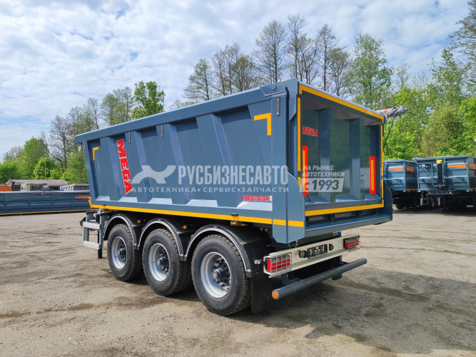 Купить Прицеп самосвальный MEGA MPT 003 объем 18 м3 квадрат, оси BPW, дышло 650 мм в компании Русбизнесавто - изображение 2