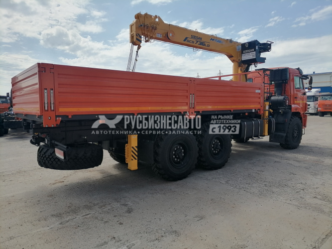 Купить КМУ КАМАЗ 43118-73094-50 (Евро-5) + SOOSAN SCS736LII верх.упр.+борт сталь 6.2м. (без спалки) в компании Русбизнесавто - изображение 1