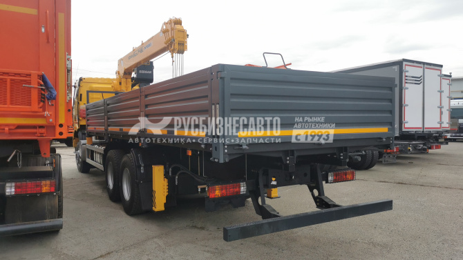 Купить КМУ FAW 3250 (6*4, 390л.с., Евро-5) + SOOSAN SCS746L верх.упр. + борт сталь 8,0м. АМ в компании Русбизнесавто - изображение 1