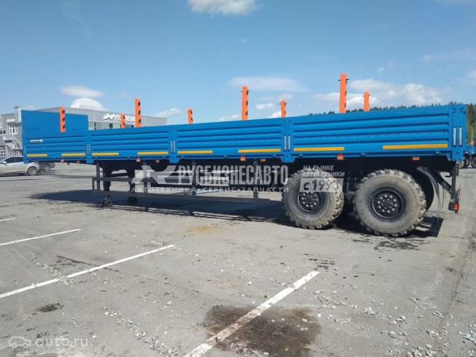 Купить Нефаз 9334-24-16 олуприцеп бортовой с кониками по дягач КМУ, высота ССУ 1550 в компании Русбизнесавто - изображение 1