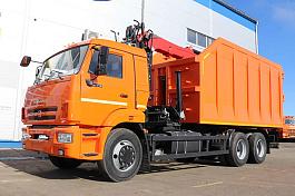 КМУ Ломовоз КАМАЗ-65115-3094-48 (Евро-5), кузов 30 куб. Стандарт, Велмаш ВМ10-74М, захват RG-25