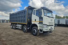 Самосвал FAW J6 (8x4) б/у (2022 г., 49 133 км.)(6962) - передние шины новые