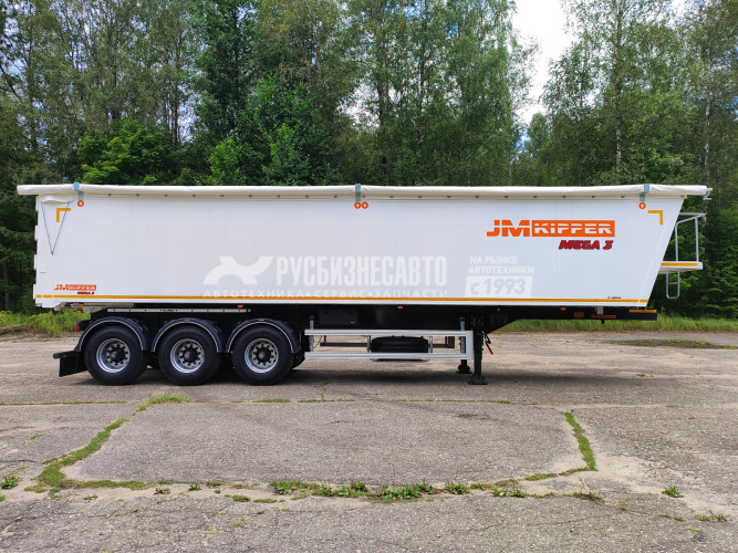 Купить Самосвальный полуприцеп алюминиевый зерновоз JM KIPPER объем 50 м3 3 оси BPW в компании Русбизнесавто - изображение 2
