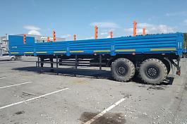 Нефаз 9334-24-16 олуприцеп бортовой с кониками по дягач КМУ, высота ССУ 1550