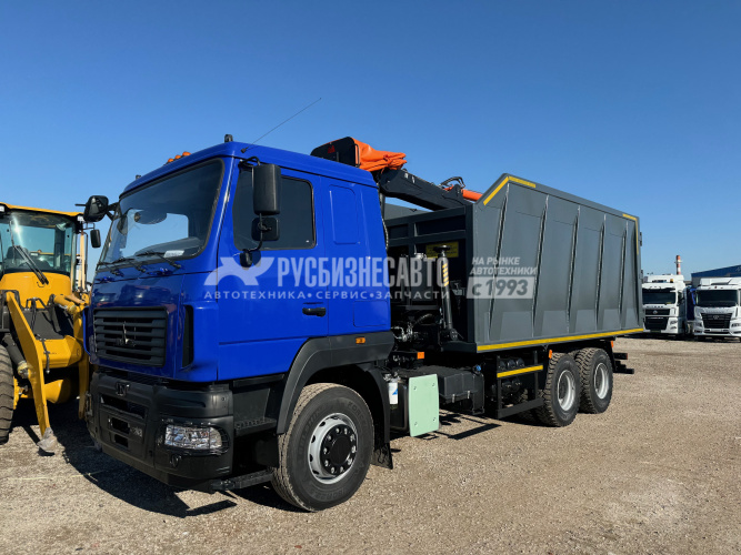 Купить КМУ Ломовоз МАЗ-631228-8575-012 (Евро-5), кузов 30 куб., КМУ Р97М, захват ГЛ-6М в компании Русбизнесавто - изображение 0