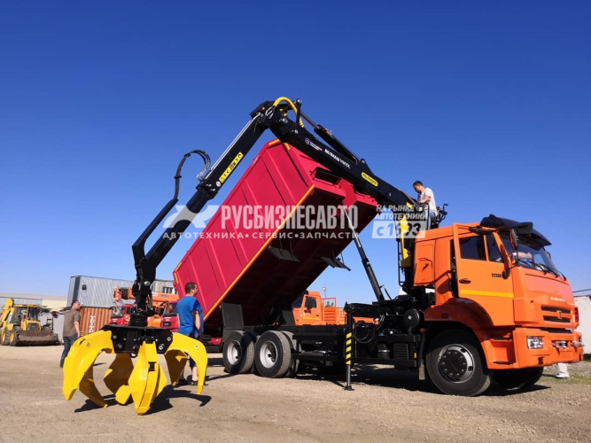 Купить КМУ Ломовоз КАМАЗ-65115-3094-48 (Евро-5), кузов 30 куб. (САТ),VM10L74M, захват RG-25 в компании Русбизнесавто - изображение 1