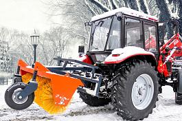 Щетка коммунальная механическая от ВОМ, стандартная ширина захвата 1800мм(2 кардана, колеса 5*10) БЗ