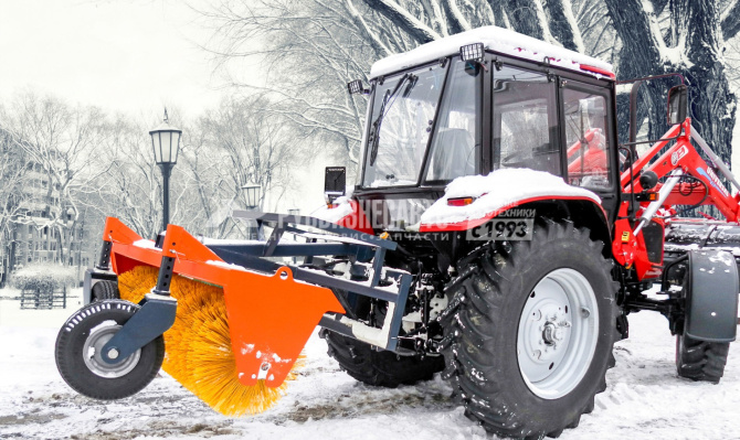 Купить Щетка коммунальная механическая от ВОМ, стандартная ширина захвата 1800мм(2 кардана, колеса 5*10) БЗ в компании Русбизнесавто - изображение 0